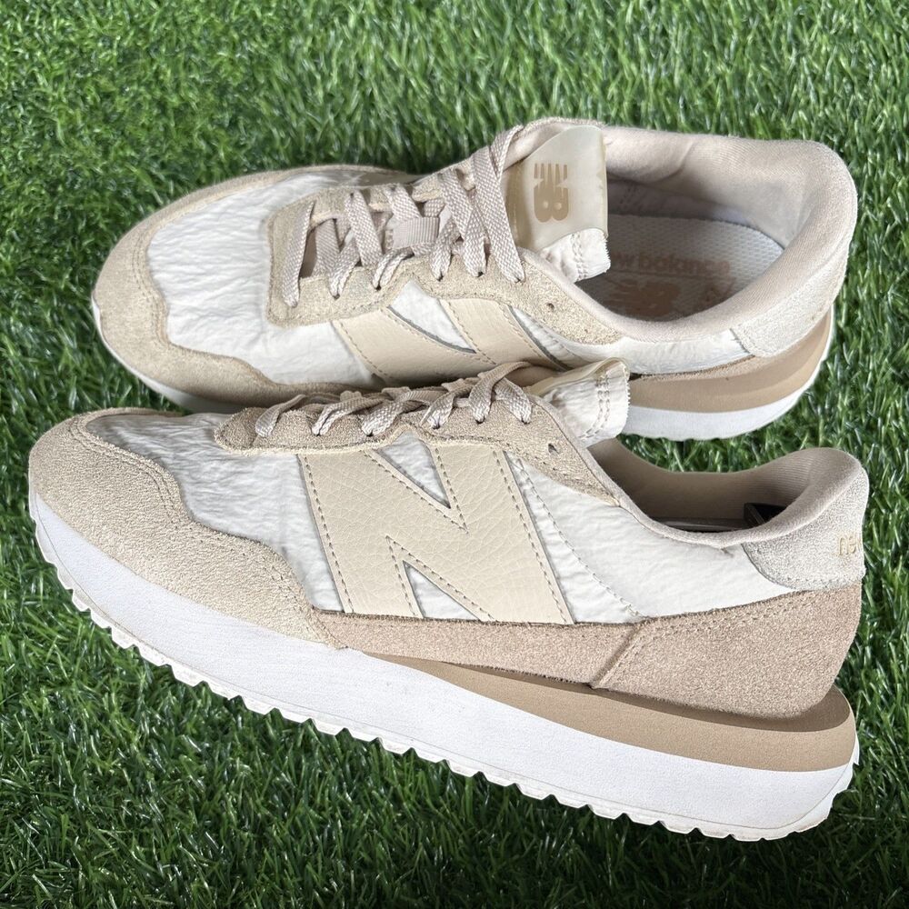 New Balance 237 Mindful Beige/White Athletic Running Sneakers Women’s Size 8
